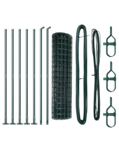 Recinzione con Posto Verde 1,2 x 10 m Acciaio e PVC