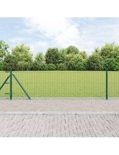 Recinzione con Posto Verde 0,4 x 25 m Acciaio e PVC