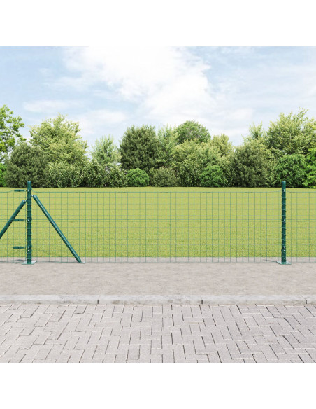 Recinzione con Posto Verde 0,4 x 25 m Acciaio e PVC