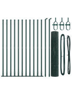 Recinzione con Posto Verde 1,2 x 25 m Acciaio e PVC