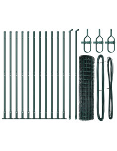 Recinzione con Posto Verde 1 x 25 m Acciaio e PVC