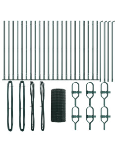 Recinzione con Posto Verde 0,4 x 50 m Acciaio e PVC