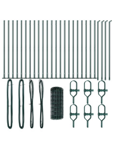 Recinzione con Posto Verde 0,4 x 50 m Acciaio e PVC