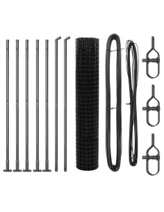 Recinzione con Posto Grigio 1,4 x 10 m Acciaio e PVC