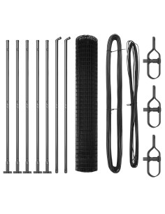 Recinzione con Posto Grigio 1,5 x 10 m Acciaio e PVC