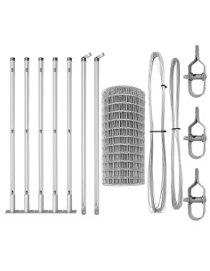 Recinzione con Posto Argento 0,6 x 10 m Acciaio