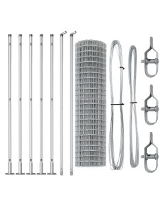 Recinzione con Posto Argento 1,2 x 10 m Acciaio