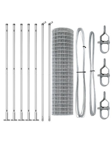 Recinzione con Posto Argento 1,2 x 10 m Acciaio