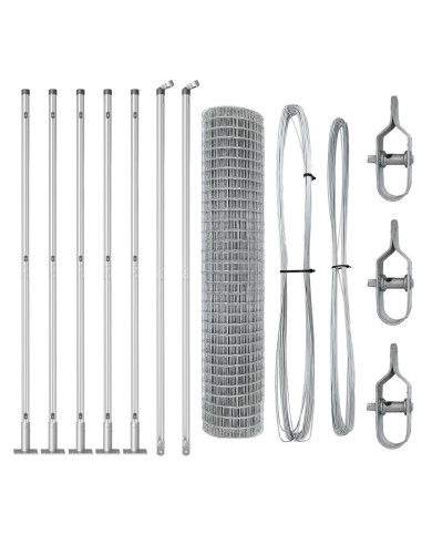Recinzione con Posto Argento 1,5 x 10 m Acciaio