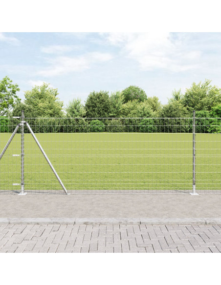 Recinzione Euro  con 7 post flangiati 0.8x10 m in acciaio zincato