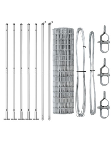 Recinzione con Posto Argento 1 x 10 m Acciaio