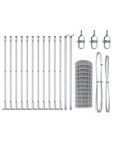 Recinzione con Posto Argento 0,4 x 25 m Acciaio