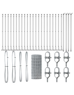 Recinzione con Posto Argento 0,6 x 50 m Acciaio