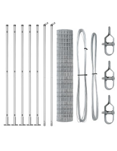 Recinzione con Posto Argento 1,5 x 10 m Acciaio