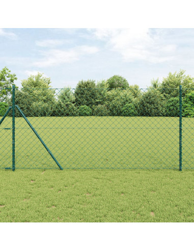 Palo della recinzione Verde 25 x 1,4 m (maglia 60 x 60 mm)
