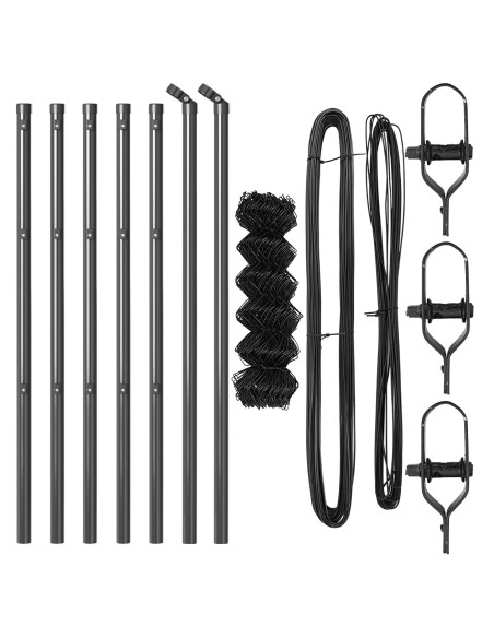 Palo della recinzione Grigio 10 x 0,4 m (maglia 40 x 40 mm)