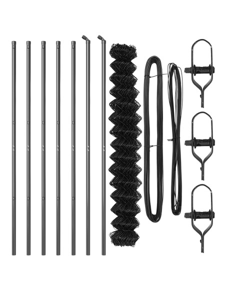 Palo della recinzione Grigio 10 x 1,5 m (maglia 40 x 40 mm)