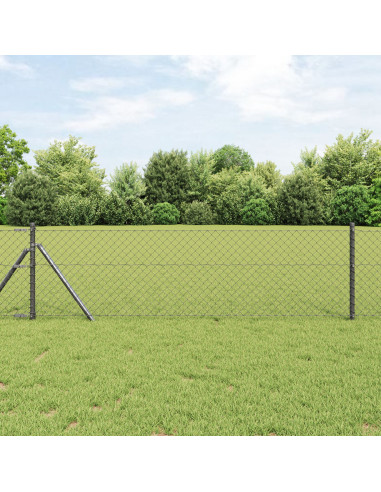 Palo della recinzione Grigio 25 x 0,4 m (rete 40 x 40 mm)