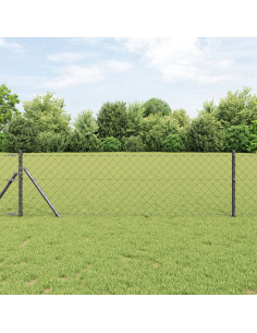 Palo della recinzione Grigio 25 x 0,6 m (rete di 60 x 60 mm)