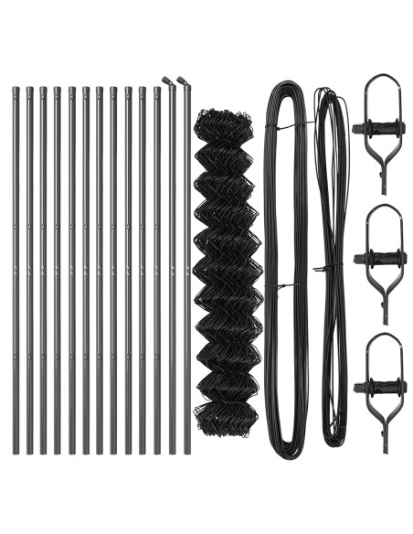 Recinzione a Catena  Set di 2 Grigio Acciaio 25 x 1 m Durevole