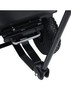 Carrello Manuale Ribaltabile da Giardino 300 kg 75 L Nero