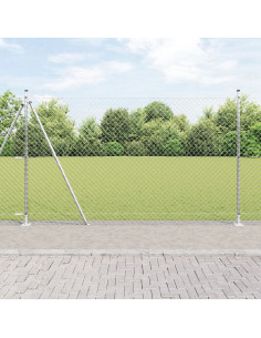 Palo della recinzione Argento 10 x 1,4 m (rete 40 x 40 mm)