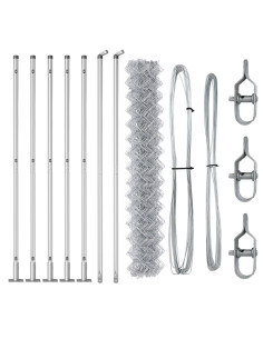 Palo della recinzione Argento 10 x 1,4 m (maglia 60 x 60 mm)