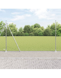 Palo della recinzione Argento 10 x 1,5 m (maglia 60 x 60 mm)