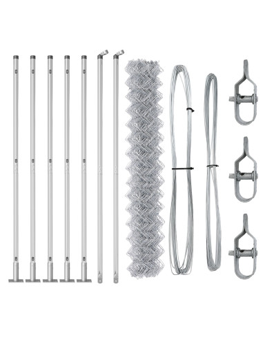 Palo della recinzione Argento 10 x 1,6 m (rete 60 x 60 mm)