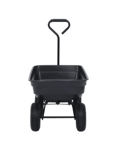 Carrello Manuale Ribaltabile da Giardino 300 kg 75 L Nero 2