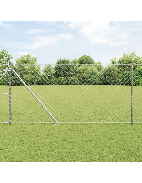 Recinzione in rete metallica Set di 2 Acciaio galvanizzato 25 x 1 m
