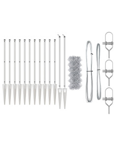 Palo della recinzione Argento 25 x 0,6 m (rete di 60 x 60 mm)