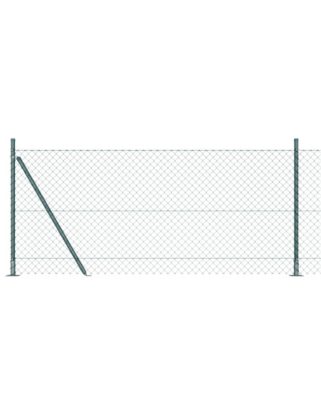 Recinzione in rete metallica  con 7 pali flangiati 0.8x10 m in acciaio galvanizzato