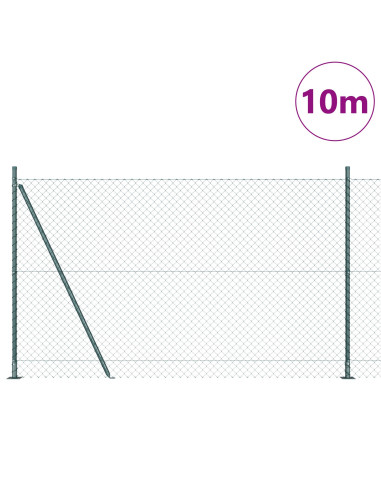 Palo della recinzione Verde 10 x 1,5 m (maglia 40 x 40 mm)