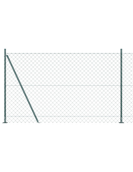 Recinzione metallica  con 7 pali flangiati 1,5x10 m in acciaio zincato