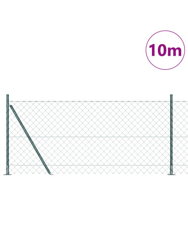 Palo della recinzione Verde 10 x 0,8 m (rete 60 x 60 mm)