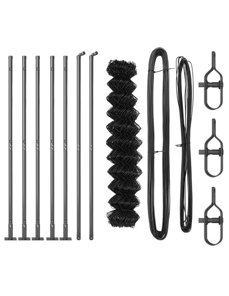 Recinzione a Maglie con 7 Posti Flangiati 1.2x10 m Acciaio Galvanizzato