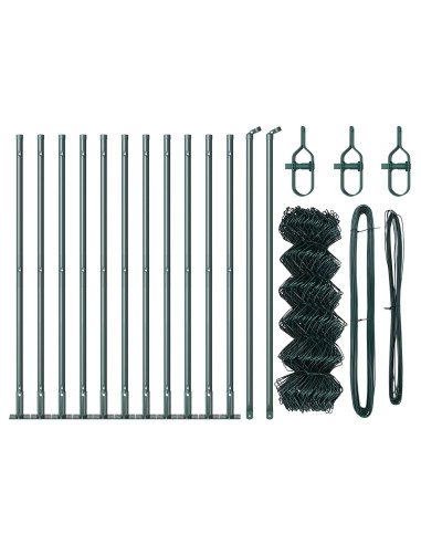 Palo della recinzione Verde 25 x 0,4 m (rete 60 x 60 mm)