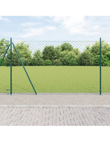 Palo della recinzione Verde 1,5 x 25 m (maglia 60 x 60 mm)