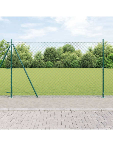 Recinzione a Maglie di Catena  Set di 2 Verde
