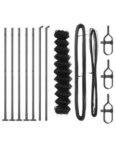 Palo della recinzione Grigio 10 x 0,8 m (maglia 40 x 40 mm)