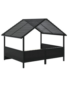 Cuccia per Cani con Cuscino in Polyrattan