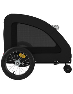 Rimorchio da Bici per Animali Nero Oxford e Ferro 2