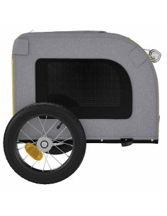 Rimorchio da Bici per Animali Giallo e Grigio Oxford e Ferro 2