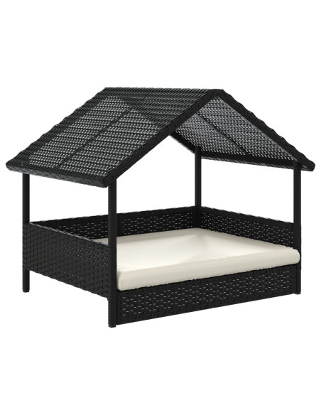 Cuccia per Cani con Cuscino in Polyrattan