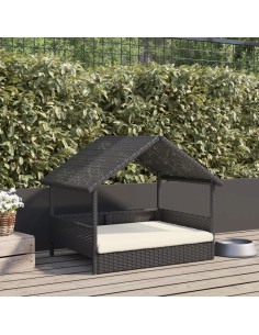 Cuccia per Cani con Cuscino in Polyrattan 2