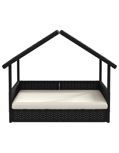 Cuccia per Cani con Cuscino in Polyrattan