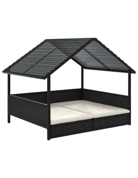 Cuccia per Cani con Cuscino in Polyrattan