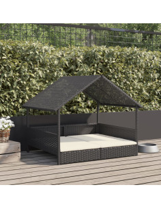 Cuccia per Cani con Cuscino in Polyrattan 2