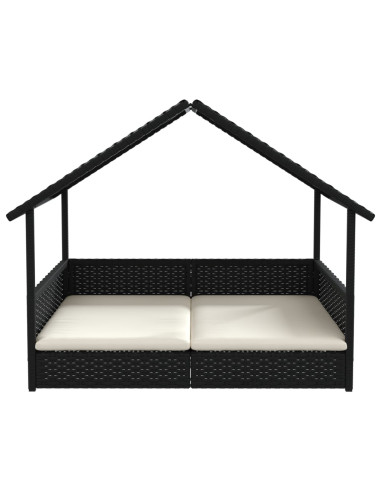 Cuccia per Cani con Cuscino in Polyrattan